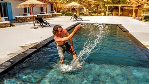 Seasonal outdoor pool, open 8:00 AM to 9:00 PM, pool umbrellas - Ethereal Apartments (Mykonos)