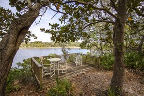 Outdoor dining -  Lake front, with Gulf View! 10 min walk to beach. (Santa Rosa Beach)