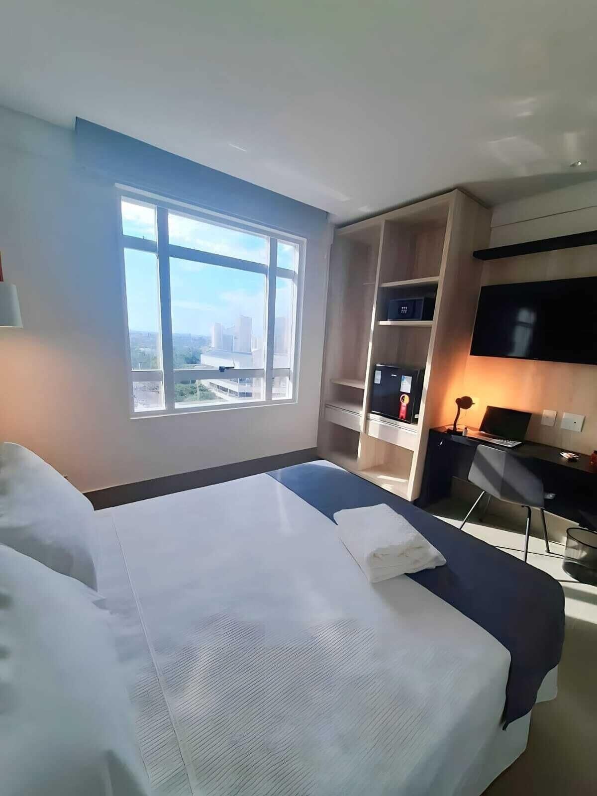 In-room safe, desk, laptop workspace, blackout curtains