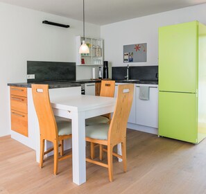 Fridge, oven, stovetop, dishwasher