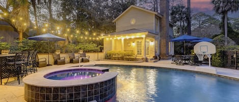 A heated pool