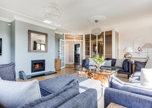 TV, fireplace, video games, ping pong