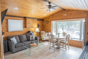 TV, fireplace, DVD player