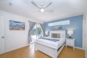 4 bedrooms, in-room safe, iron/ironing board, travel crib