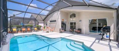 Outdoor pool, a heated pool