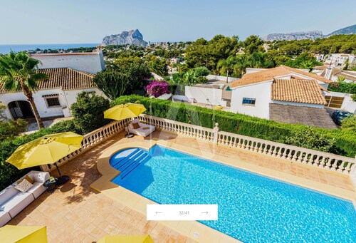 Fantastic villa with sea views, lots of peace and quiet, large pool, close to the beach