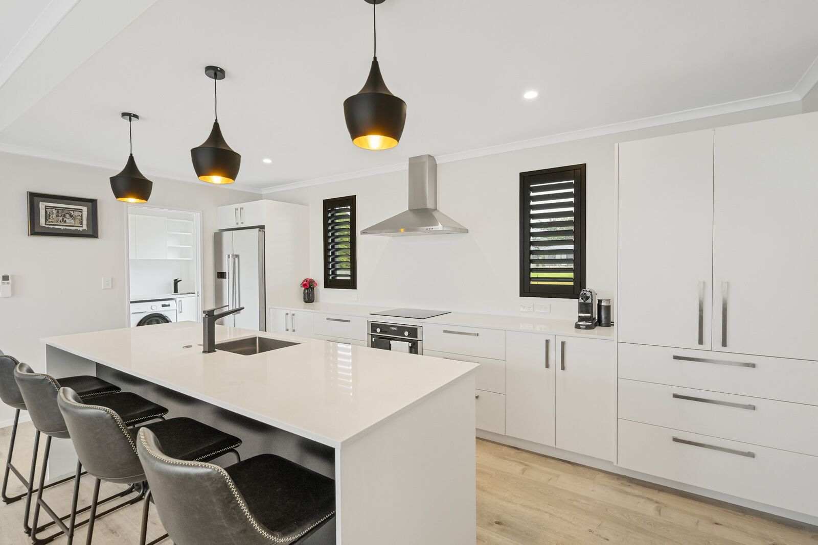 Fridge, microwave, dishwasher, coffee/tea maker