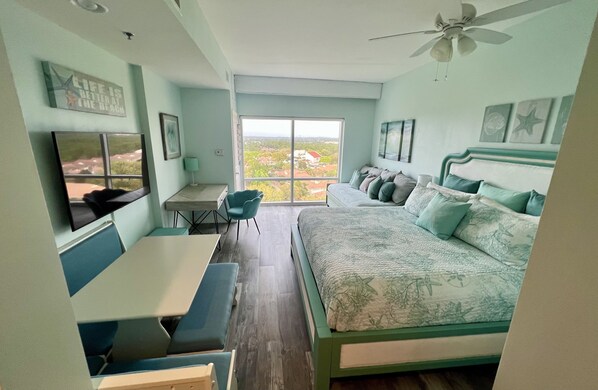 1 bedroom, desk, WiFi, bed sheets