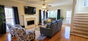 TV connectée, cheminée