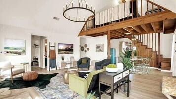 Télévision, cheminée