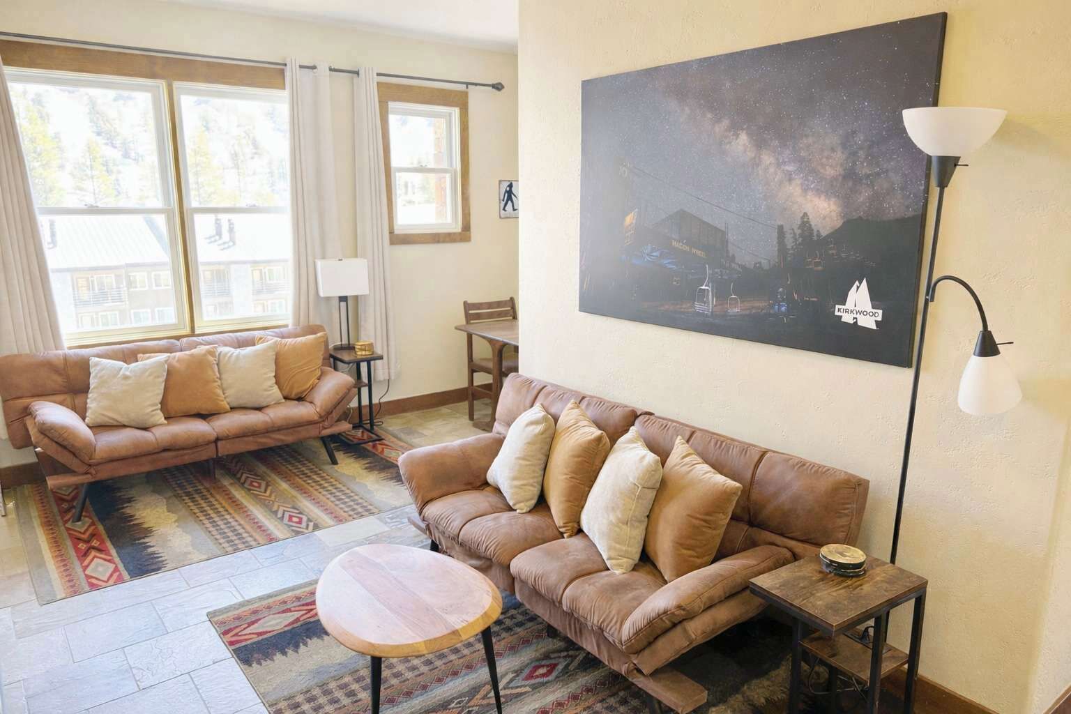 TV, books, stereo, offices