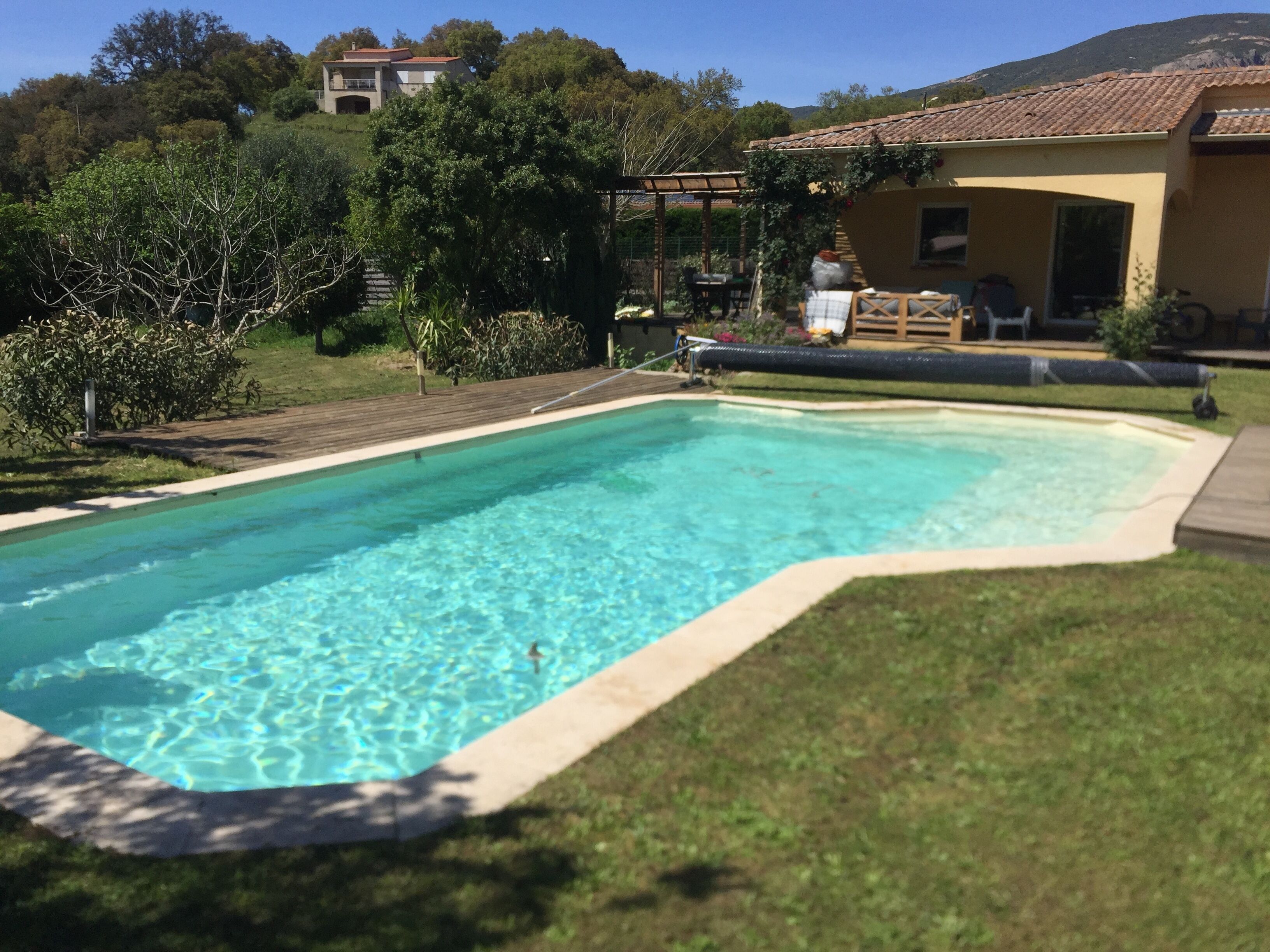 Piscine extérieure, piscine chauffée