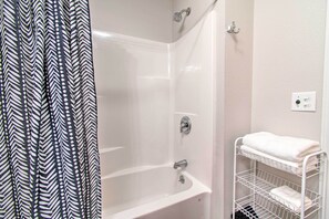 Hair dryer, towels