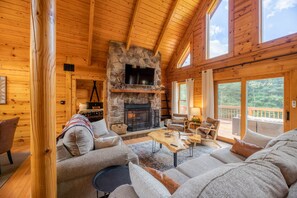 Télévision, cheminée