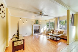 TV, fireplace - Santa Barbara Home w/ Private Outdoor Pool! (Santa Barbara)
