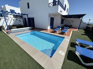 A heated pool