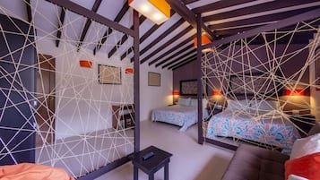 Superior Quadruple Room | Hypo-allergenic bedding, in-room safe, free WiFi, bed sheets