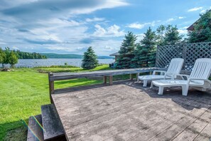 Terrace/patio - InTown Lake House - downtown Rangeley home on the Lake (Rangeley)