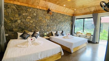 9 bedrooms, blackout curtains, soundproofing, free WiFi