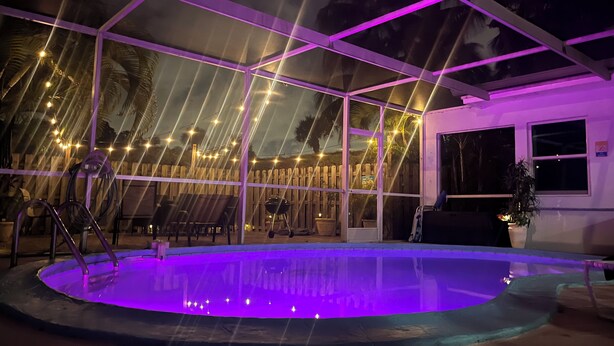 Piscine extérieure, piscine chauffée