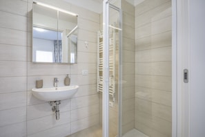 Ducha, secador de pelo, bidet, toallas