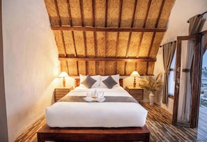 Chambre Double Deluxe, 1 chambre, non-fumeurs, vue jardin | Wi-Fi gratuit, draps fournis