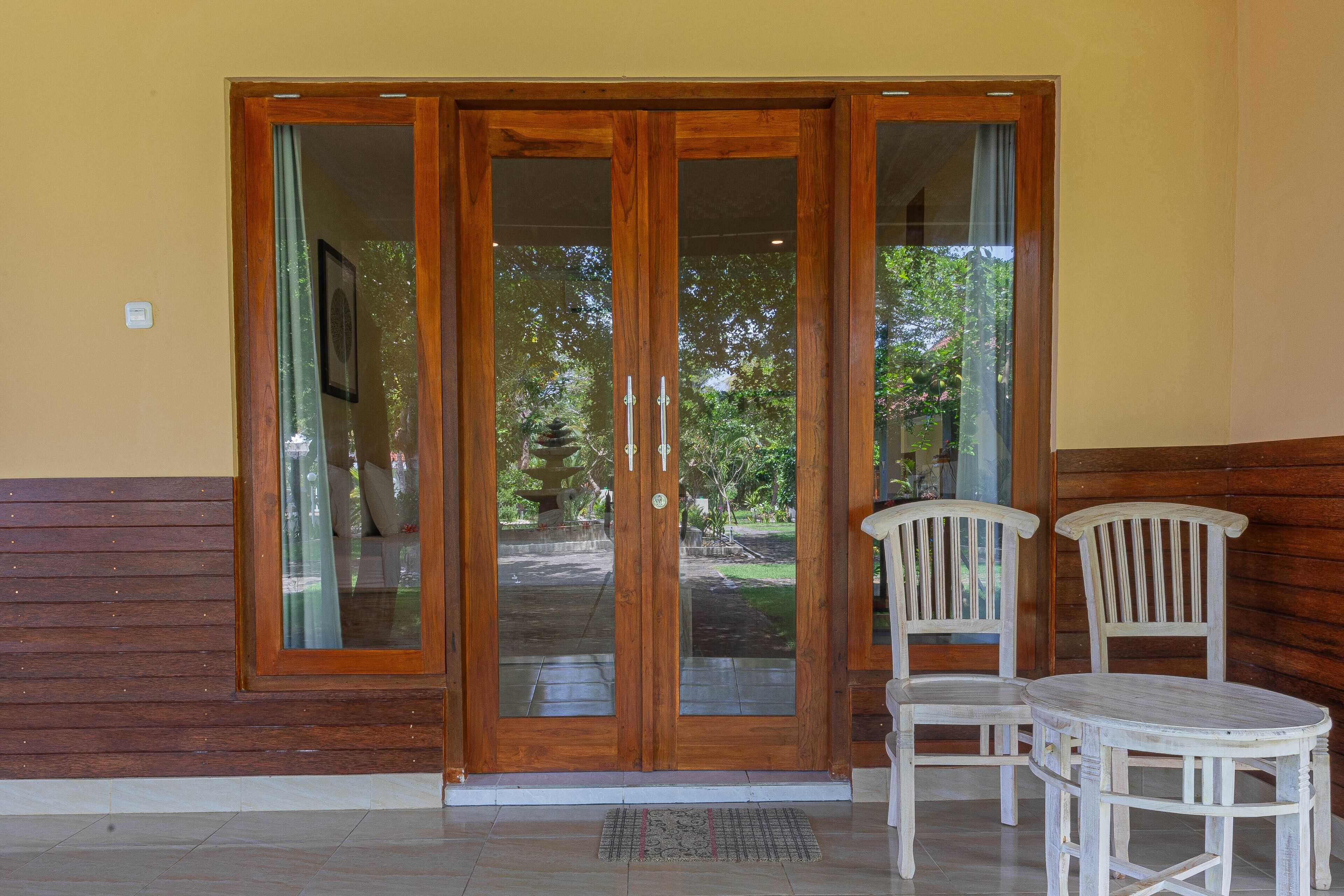 Quarto casal luxo | Terraço/pátio