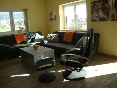 Vacation home Am Wolfspfad with wildlife observation, unique nature, near Waldbad