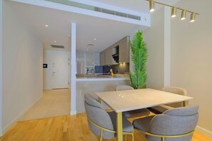 Appartement Deluxe, 1 chambre | Literie de qualité, coffre-fort, système d’insonorisation