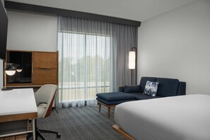 Premium bedding, memory-foam beds, blackout curtains, iron/ironing board