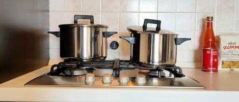 Fridge, oven, stovetop, dishwasher