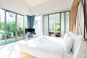 別墅 | 迷你吧贈品、房內夾萬、遮光窗簾/窗簾、隔音