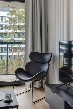 Interior - Modern Apartment close to the Sea | Balcony and Air Conditioning (Rogowo)