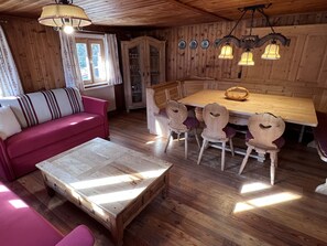 TV, table football, stereo - Holiday apartment with large property in a secluded location for up to 8 people. (Häselgehr)