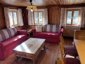 TV, table football, stereo - Holiday apartment with large property in a secluded location for up to 8 people. (Häselgehr)