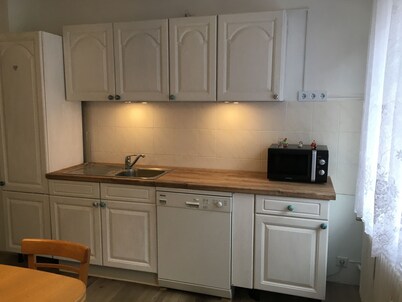 Romantic vacation home with beautiful roof terrace with river view, garden, barbecue   