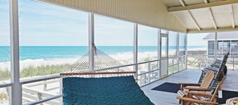 Ocean and Creek Front Raised Beach House, 2 Porches, 2 Decks, Dock, Dog Friendly