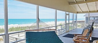 Ocean and Creek Front Raised Beach House, 2 Porches, 2 Decks, Dock, Dog Friendly