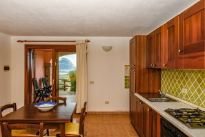 Fridge, oven, stovetop, cookware/dishes/utensils