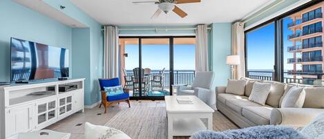 TV, DVD player, stereo