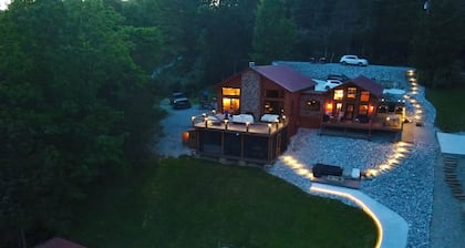 Epic Family Lake Getaway - 5 Min to Ark, Gameroom, 100ft Dock, Hot Tub, Sauna