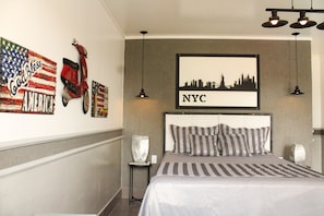 Suíte design | 1 quarto, cofres nos quartos, Wi-Fi de cortesia