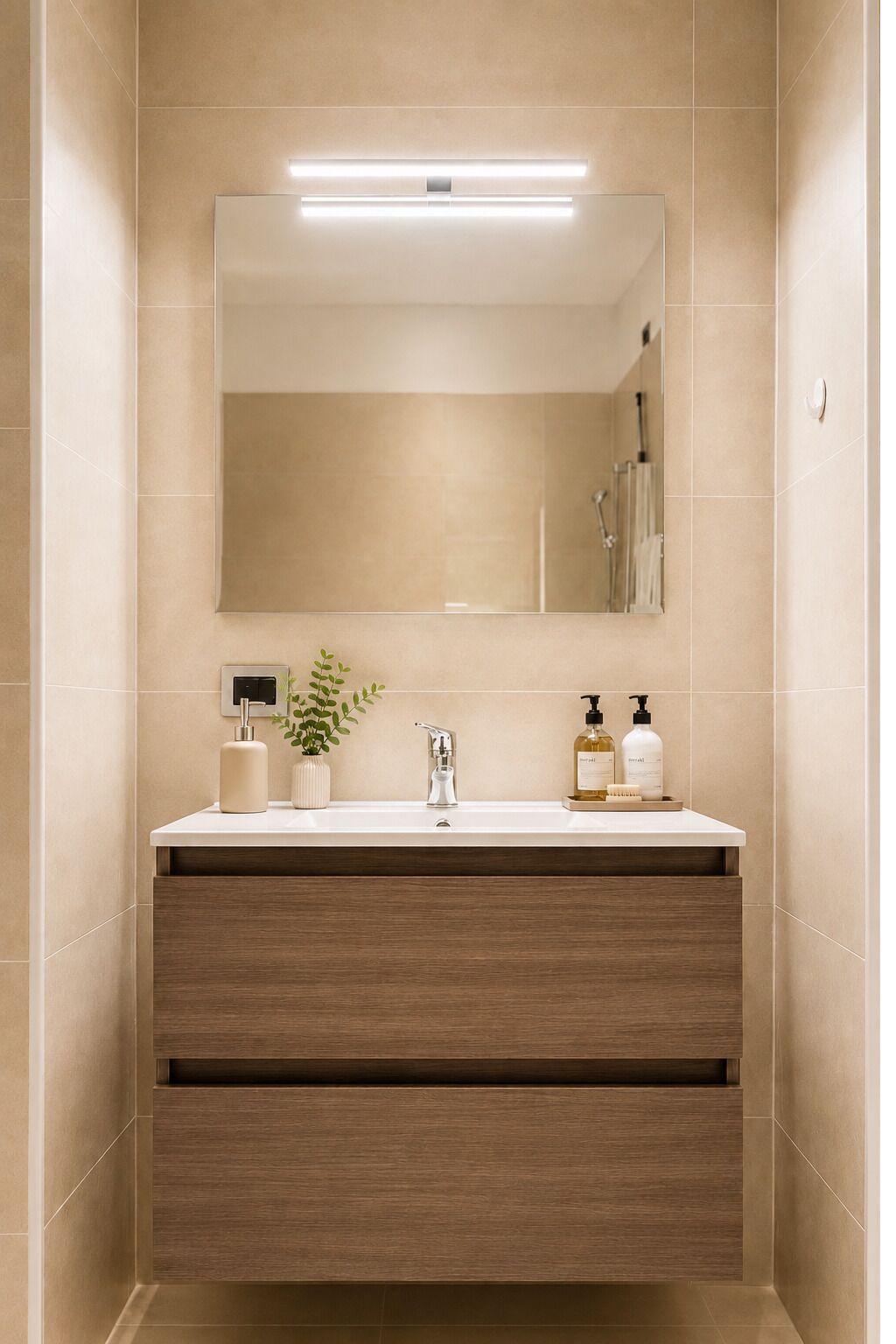 Baignoire et douche séparées, articles de toilette gratuits