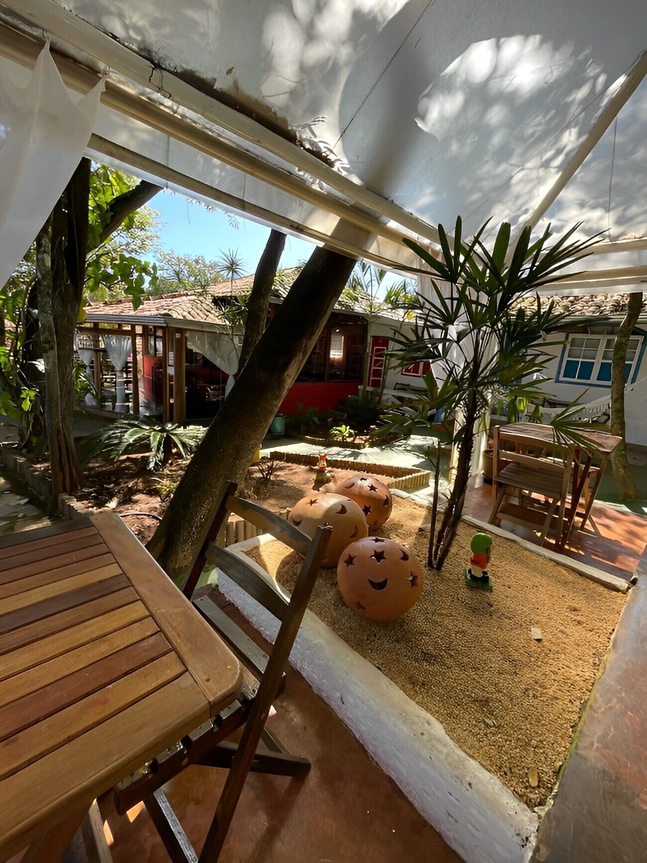 Outdoor banquet area