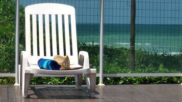 On the beach, white sand