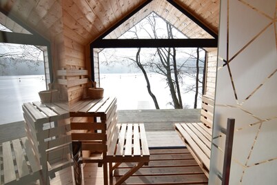 House by Lake Stare Czaple with Sauna