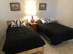 2 bedrooms, iron/ironing board, WiFi, bed sheets