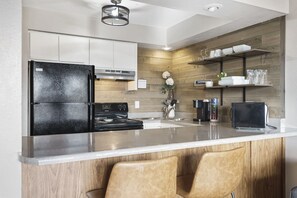 Condo, 1 King Bed with Sofa bed, Fireplace (Summer Wind) | Private kitchen | Coffee/tea maker - Summer Wind - Private Balcony, Nature Views (Branson West)