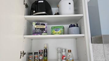 Apartment | Private kitchen | Fridge, microwave, oven, stovetop