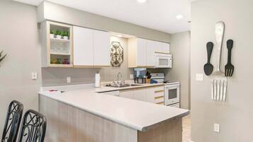 Condo, Multiple Beds, Patio, Golf View (Golf View Escape) | Private kitchen | Coffee/tea maker